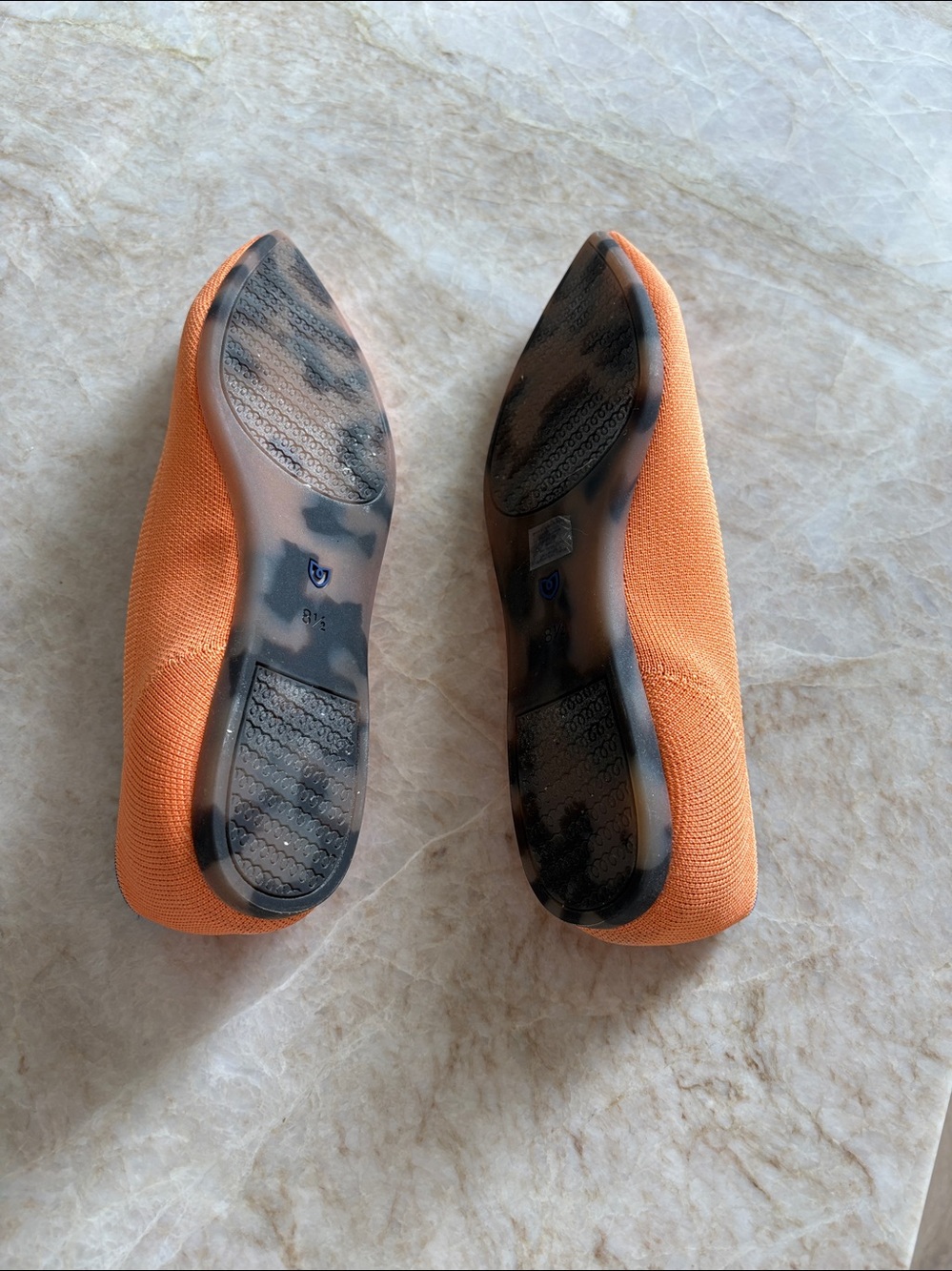 Rothy’s tangerine flats size 8.5 - Picture 2 of 3